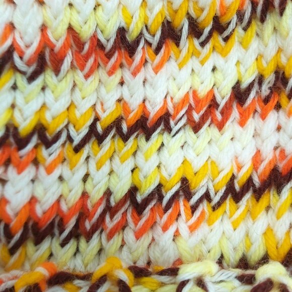 Handmade Loom Knit Fingerless Gloves Beanie Hat Toque Pompom Size Small Autumn - Picture 13 of 16